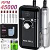 MOSKANY 45000 giri/min trapano elettrico per unghie trapani professionali per unghie in gel smalto ricaricabile strumento per manicure portatile per lima per unghie