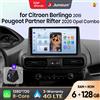 Junsun Autoradio Junsun 10" Wireless CarPlay Android Auto per Citroen Berlingo 2019 Peugeot Partner Rifter 2020 Opel Combo, Sistema Multimediale Intelligente con Apple CarPlay Wireless, Schermo Touch IPS,