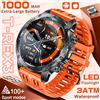 GUHUAVMI Outdoor T-Rex 3 GPS Smart Watch da uomo Schermo HD da 1,75 pollici Batteria da 1000 mAh Torcia a LED 3ATM Impermeabile HD Chiamata Bluetooth Orologio sportivo