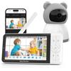 MBOSS Tuya Smart Baby Monitor Telecamera 2K Display 5 "1080P Rilevamento temperatura APP Controllo vista Baby Nanny Audio bidirezionale Baby Cam