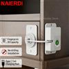 NAIERDI Serratura per Armadietto con Impronta Digitale NAIERDI, Elettronica Senza Foratura, Senza Chiave, Sicurezza per Bambini, per Cassetti, Porte Scorrevoli e Finestre