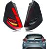 xunder Luci Posteriori a LED per Ford Fiesta 2008-2019 MK7 con Animazione Dinamica all'Avvio e Indicatori di Direzione Sequenziali, Gruppo Fanali Posteriori Neri