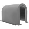 Outsunny Tenda da giardino Outsunny, ripostiglio esterno, garage per bici, copertura per biciclette, telo in PE, telaio in metallo zincato, 2,4x1,9 m, Grigio
