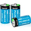 Aleaivy Batteria al Litio Ricaricabile CR123A 2550mWh 3V Tipo-C, Alta Capacità, Uscita Stabile e Portatile