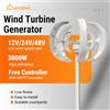 AeroVolt Generatore Eolico a Lanterna da 3000W 12V 24V 48V, Kit Motore ad Asse Verticale per Sistema di Accumulo Energetico Domestico