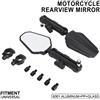 JFGRACING Specchietti retrovisori moto universali regolabili 8MM 10MM per KLR650 DR650 XR650L Tenere 700 V-strom ADV Dirt Bike Dual Sport