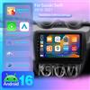 YUERADIAO Autoradio Android 16 con Carplay per Suzuki Swift 2016-2020, GPS, Stereo, BT, Video, Plug and Play, Snapdragon Wireless