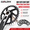 GOLDIX Corona GOLDIX per Bicicletta con Offset 0/3/6mm, Denti Larghi e Stretti, 30/32/34/36/38T, per Pedivella Sram a Disco Singolo a 3 Bulloni