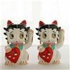 Bandai Statuetta in Ceramica MUSe Garden Gatto Portafortuna Maneki Neko Stile Betty per Decorazione Casa e Ufficio, per Ricchezza, Bellezza e Buona Fortuna, Disponibile in Magazzino