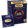 Durex Nude Sensation, Preservativi in Nitrile, Senza Lattice di Gomma Naturale, Ultra Sottili ed Extra Lubrificati, Maggiore Condivisione di Calore Corporeo, vestibilità Regular, 40 Profilattici