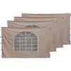QUICK STAR Quick-Star 4 pareti Laterali con Finestra in PVC 300 x 195 cm per Gazebo Sahara 3 x 3 m Parete Laterale Sabbia