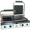 Fimar Piastra tostiera doppia in ghisa cm 48x23 cm - base liscia e coperchio rigato