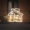 Lotti Presepe illuminato effetto neon, 1320 LED bianco caldo, h 115 cm