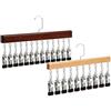 ComfyHarbor Grucce salvaspazio con 12 clip, telaio in metallo verticale (Vintage+ | Il design verticale consente di risparmiare il 50% di spazio, contiene 12 articoli, ideale per piccoli armadi