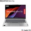 LENOVO IdeaPadSlim 5 Computer Portatile Copilot+ PC, 14 ", processore Qualcomm Snapdragon X Plus X1P-42-100, QUALCOMM ADRENO, 16 GB, 512 GB SSD, Grey