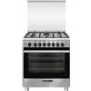 Glem Gas Cucina a Gas SA765MI6 Acciaio Inox 70X60 con Forno Ventilato CASSE A