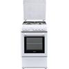 Delonghi DE LONGHI Cucina Elettrica DL554EW i 4 Fuochi a Gas Forno Elettrico Multifunzione Termoventilato Classe A Dimensioni 50 x 50 cm Colore Bianco CLASSE A