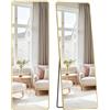SONGMICS HOME Specchio rettangolare NOIR, 160x50 cm, color oro