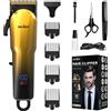 StarTech Professionale macchina per tagliare i capelli - Trimmer senza fili - Ricaricabile tramite USB - Motore rotativo in rame, 5800 giri al minuto - Lame in acciaio inossidabile - 3-4 pettini guida - Colore: oro
