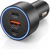 Dripio Caricabatterie USB-C da 130 W, con 3 porte, PD 100 W, PPS 45 W, QC 3.0