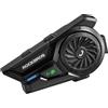 Dripio Auricolare Bluetooth per interfono per motociclette, con chip dual, portata di 300 metri, grado di protezione IP56