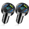 Dripio Caricabatterie USB-C da 4 porte, 60W, con tecnologia Power Delivery (PD) e voltmetro LED