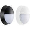 Luceco Eco Palpebra Rotonda Paratia LED Illuminazione, Lunetta Bianca e Nera, 21,5 cm, 10 Watt