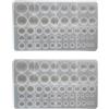 SODIAL 2X Ciondoli Multi Stile Stampo nel Silicone Perline Cabochon Oblati Stampo 1155