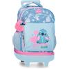 Disney Joumma Disney Stitch Hearts Zaino 2 Ruote 15.6" Blu 32x45x21 cm Poliestere 30.24L