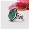 Bello Arizona Turchese Gemma 925 Argento Sterling Artigianale Anello All Misura