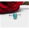 Lush Ring Santa Rosa Turchese Pietra Gemma Argento 925 Anello Taglie S-140A