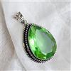 Wonderfull Peridoto Topazio Gemma 925 Argento Sterling Artigianale Ciondolo S-36