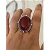 Anello Handmade In Argento 925 Con Pietra Corniola Naturale 30x20mm AC-135