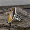 Valentine's Regalo di Tigre Occhio Gemma 925 Argento Sterling Artigianale Anello