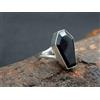 Meravigliosi Onice Nera Gemma 925 Argento Sterling Handmade Bara Anello All Size