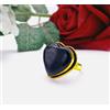 Anello In Argento Sterling 925 Con Onice Nero, Misure S-185A