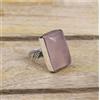 Anello In Argento Sterling 925 Con Pietra Di Quarzo Rosa Taglia Da Tutte S-188A