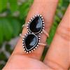 Belli Aspetto Onice Nera Gemma 925 Argento Sterling Mano Anello Tutte le Misure