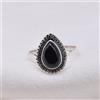 Buona Aspetto Onice Nera Gemma 925 Argento Sterling Fatto Anello Tutti Misura