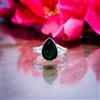 Handmade Fascinating Cromo Diopside Gemma 925 Argento Sterling Handmade Anello All Misura