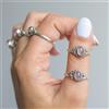 Bello Quarzo Rosa Gemma 925 Argento Sterling Artigianale Anello All Misura BR-98