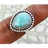 Caraibi Larimar Gemma 925 Argento Sterling Artigianale Anello Tutte le Misure