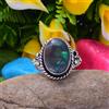 Brillante Tripletta Opale Gemma 925 Argento Sterling Handmade Anello All Misura