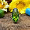 Valentine's Regalo Peridoto Topazio Gemma 925 Argento Sterling Handmade Anello