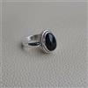 Handmade Beauty Onice Nera Gemma 925 Argento Sterling Handmade Anello Tutte le Misure