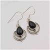 Orecchini In Argento Sterling 925 Con Gemma Onice Nero A-102A Fatto A Mano