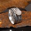 Anello Fai a Mano In Argento Sterling 925 Con Pietra Di Luna Naturale