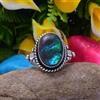 Gradevole Tripletta Opale Gemma 925 Argento Sterling Mano Anello Tutte le Misure