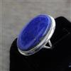 Blu Lapislazzuli Gemma 925 Argento Sterling Artigianale Anello