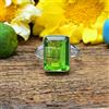 Splendido Peridoto Topazio Gemma 925 Argento Sterling Handmade Anello All Misura
